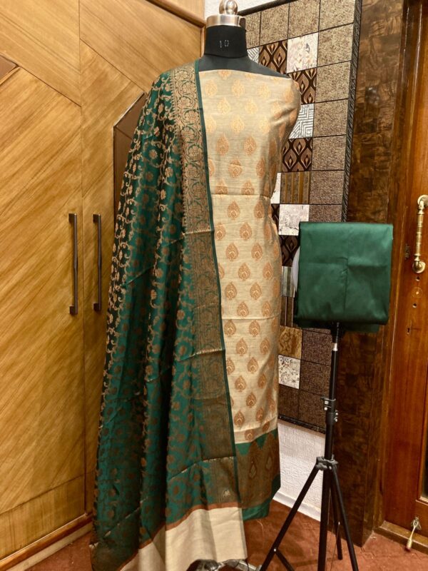 banarasi cotton unstitched salwar kameez with dupatta | latest indian ethnic wedding wear