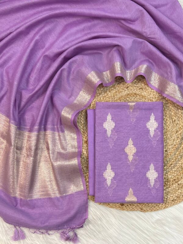 banarasi linen zari booti salwar kameez | latest indian ethnic festive wear